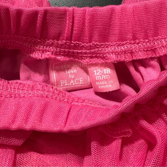 Girls size 12-18 mths | Children’s place | Pink and Coral | Layered Tulle Skirt - Picture 2 of 2